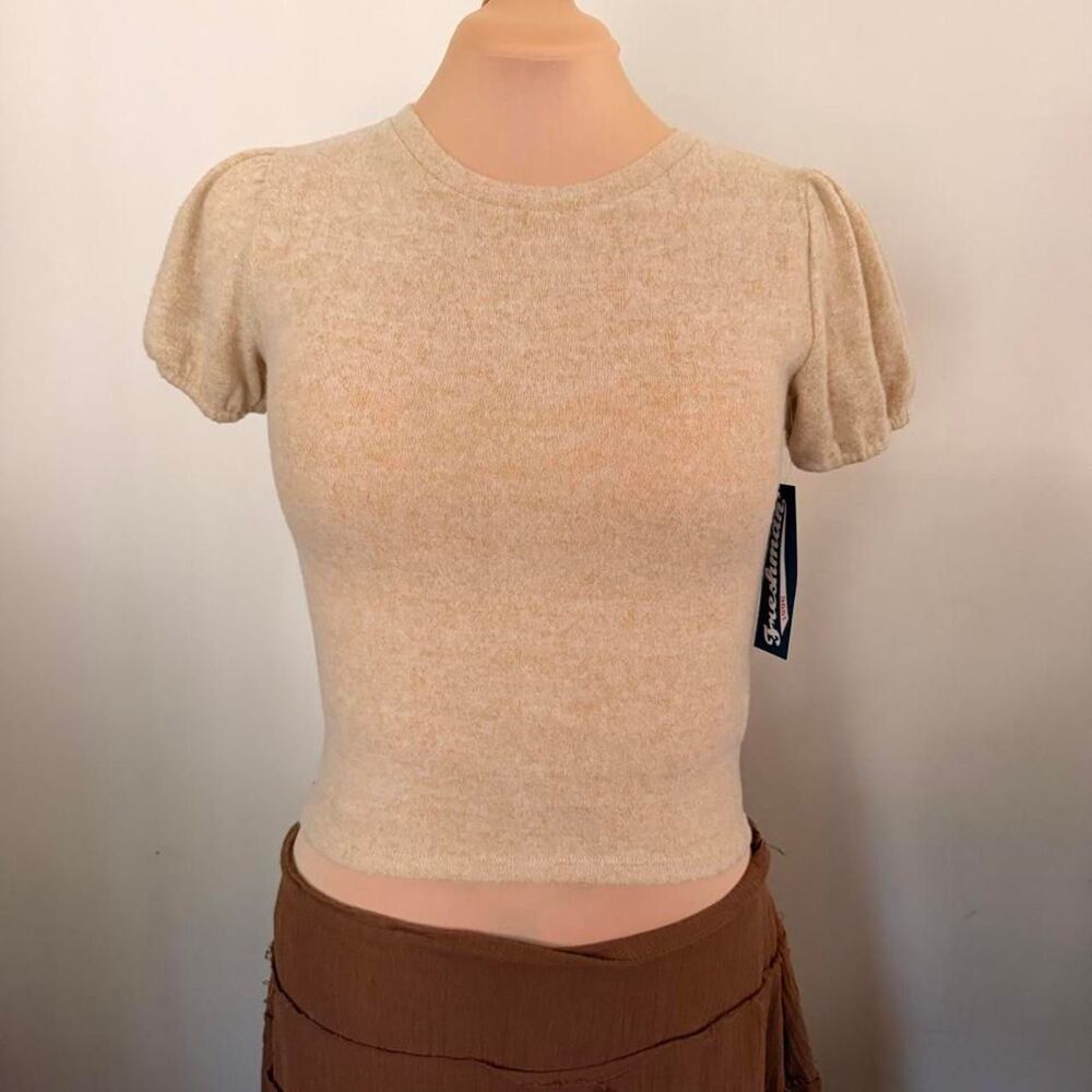 Freshman Women's Tan and Cream Blouse